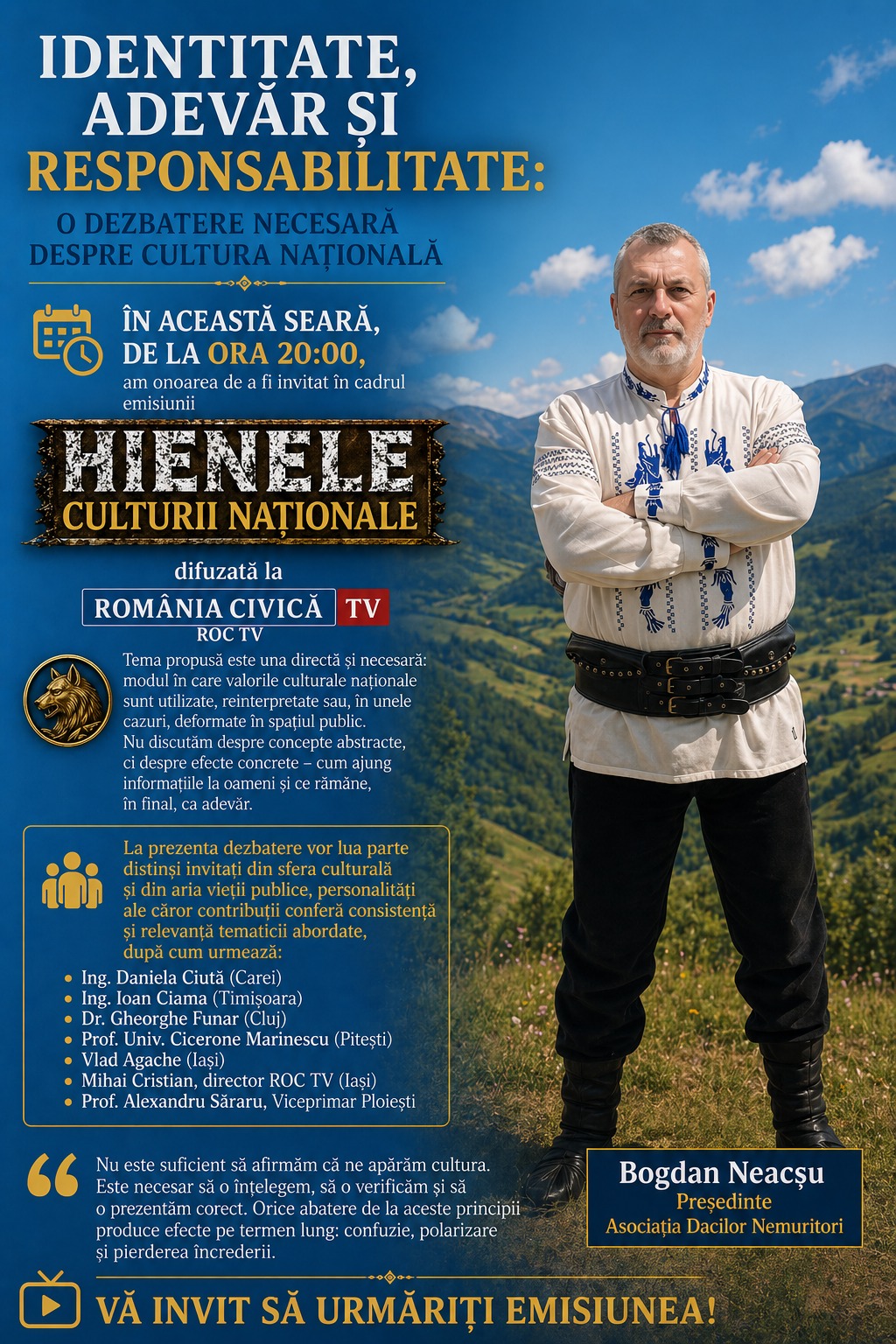 Emisiune dedicată lui Octavian Goga