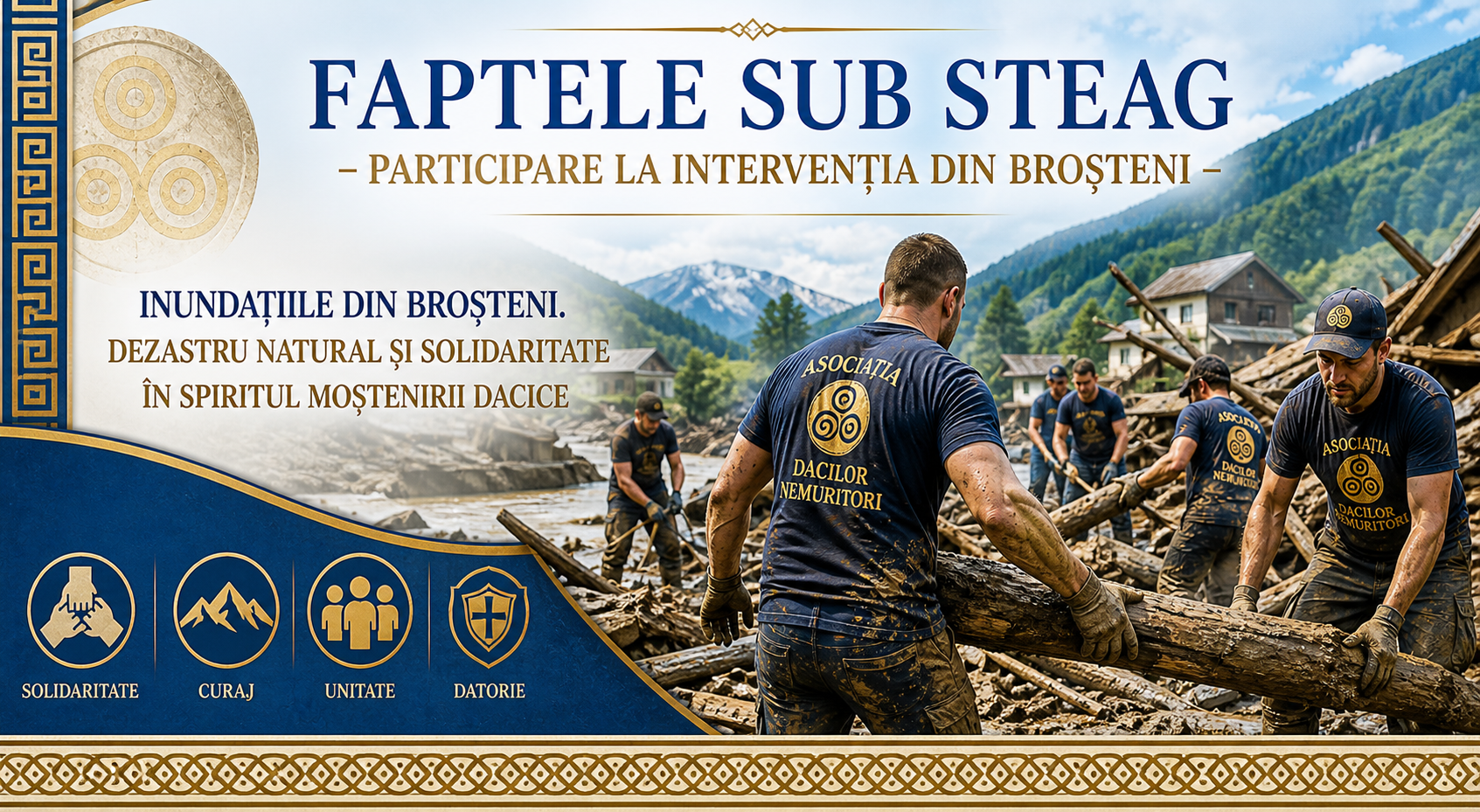 Acțiunea umanitară desfășurată de Asociația Dacilor Nemuritori la Broșteni