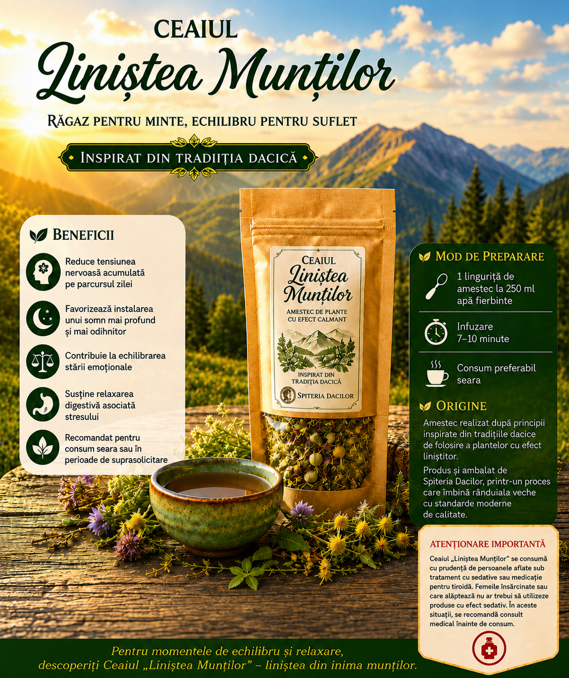 Ceaiul Liniștea Munților